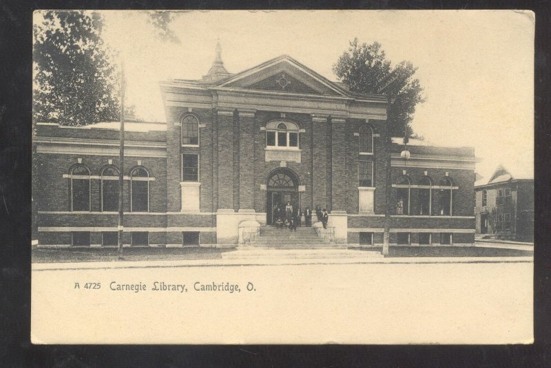 CAMBRIDGE OHIO CARNEGIE LIBERHVINTAGE POSTCARD