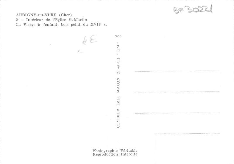 BF30221 aubigny sur nere cher interieur de l eglisee s france
