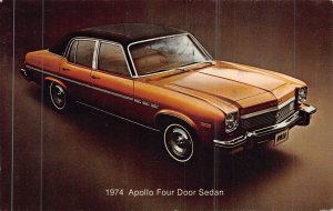 1974 BUICK APOLLO FOUR DOOR SEDAN~1973 POSTMARKED POSTCARD