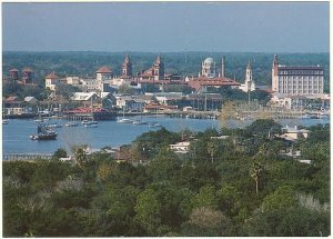 Panoramic View Of St. Augustine, Florida, 1990 Chrome Aerial View Postcard