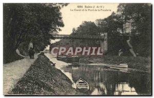 Old Postcard Redon Canal and the Foundry Bridge