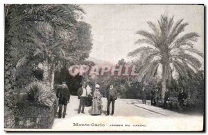 Old Postcard Monte Carlo Jardin Du Casino