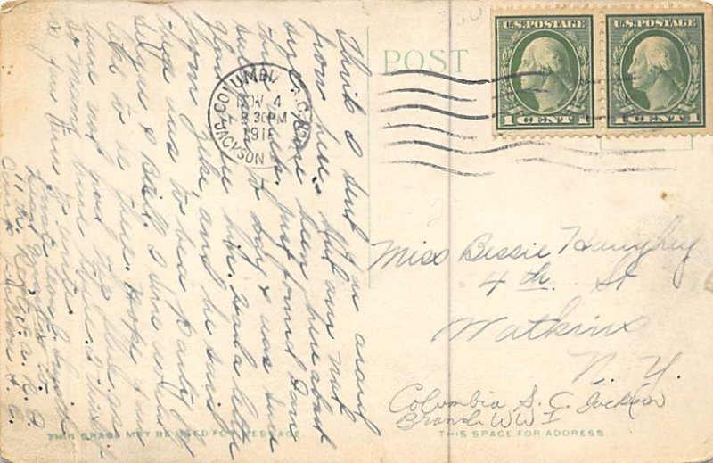 Camp Jackson, SC USA Barracks Military Camp 1918 