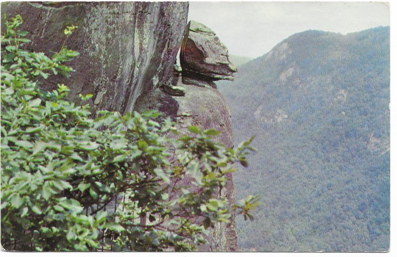 US North Carolina Chimney Rock Park - Devil's Head. Mailed from Bat Cave, 1967.