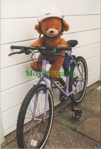 Children Postcard - Toys,Teddy Bears,Cycling Bear,Bicycle,Mountain Bike RR19525