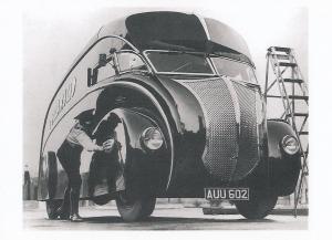 Boy Washing Luxury Coach Delivery Van 1930s Wembley London Photo Postcard