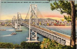 San Francisco - Oakland Bay Bridge with San Francisco in background