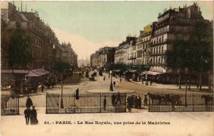 CPA PARIS (8e) La Rue Royale vue prise de La MADELEINE (564069)