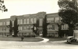 PC CPA US, MINN, PUBLIC SCHOOL, ANNANDALE, VINTAGE REAL PHOTO POSTCARD (b8200)