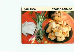 Vintage Postcard Recipe Dinner Stamp and Go Codfish Jamaica Carribean  # 3272