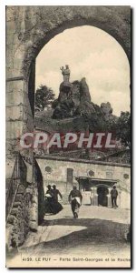 Old Postcard Le Puy Porte Saint George and the Roche