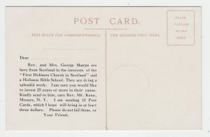 P2853 vintage postcard rev & mrs george sharpe first holiness church in scotland