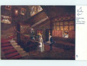 Unused Divided-Back CHARLES DICKENS POSTCARD - THE BULL INN Rochester UK L1908