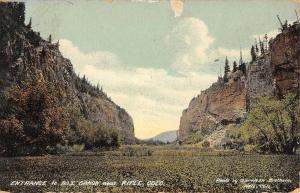 Entrance to Box Canyon near Rif le Colorado Antique Postcard L25