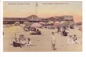 Beach and Bath houses, East Hampton Long Island, New York, Hand-Colored East ...