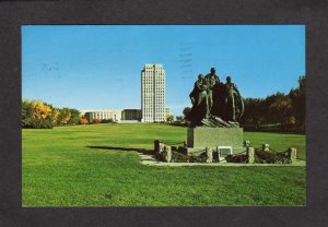 ND Pioneer Family State Capitol Grounds Statue Bismarck North Dakota Postcard