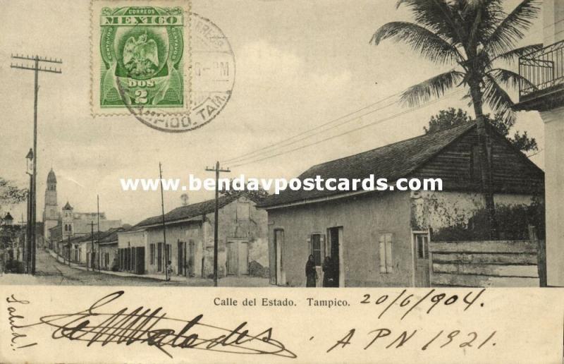 mexico, TAMPICO, Calle del Estado (1904) Stamp