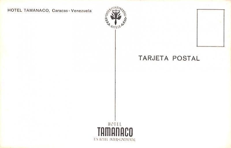 Hotel Tamanaco Caracas Venezuela Unused 