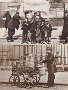 London Market Stalls 2x Victorian 1970s Real Photo Postcard s