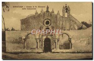 Postcard Old Siracusa Catacomb Di S Giovanni Delle Catacomb