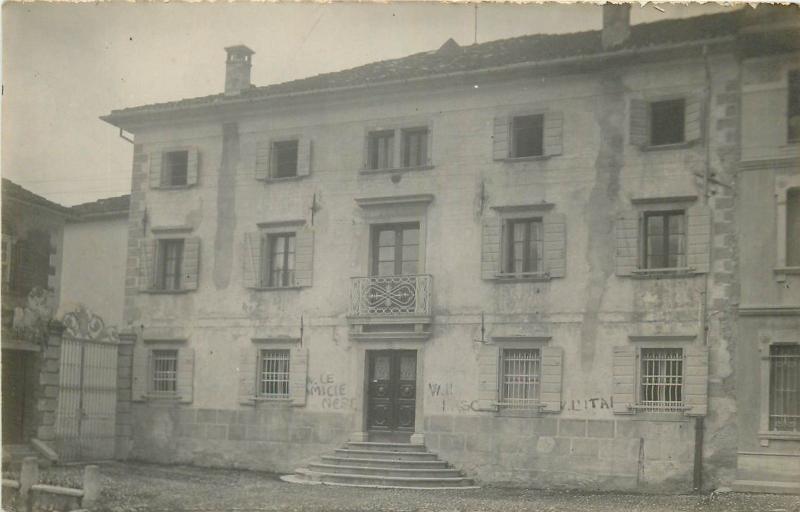 Italia Ponte nelle Alpi building Italy vintage real photo postcard Belluno