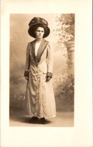 Kellogg Real Photo Postcard Portrait of a Woman in Photo Studio Cuba New York