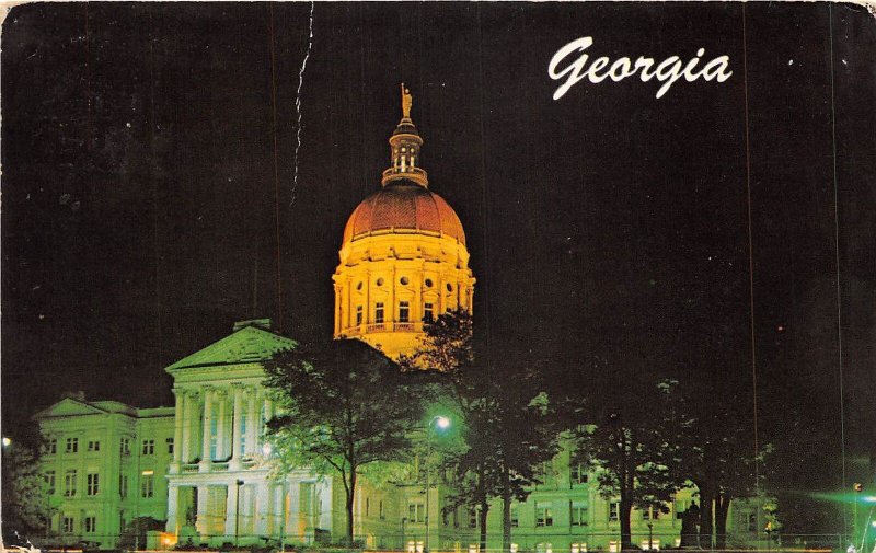 US2 USA Georgia Atlanta Capitol at night Liberty for all stamp