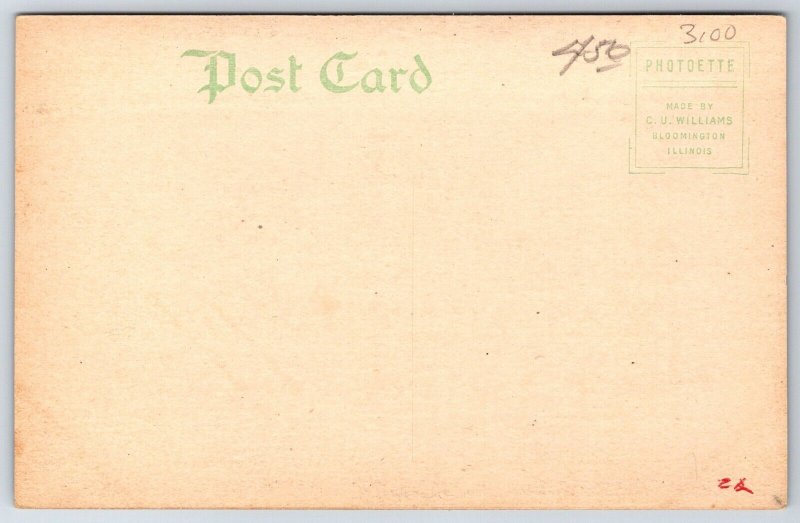 Manchester Iowa~Front of Carnegie Free Library~Ionic Columns~CU Williams c1911