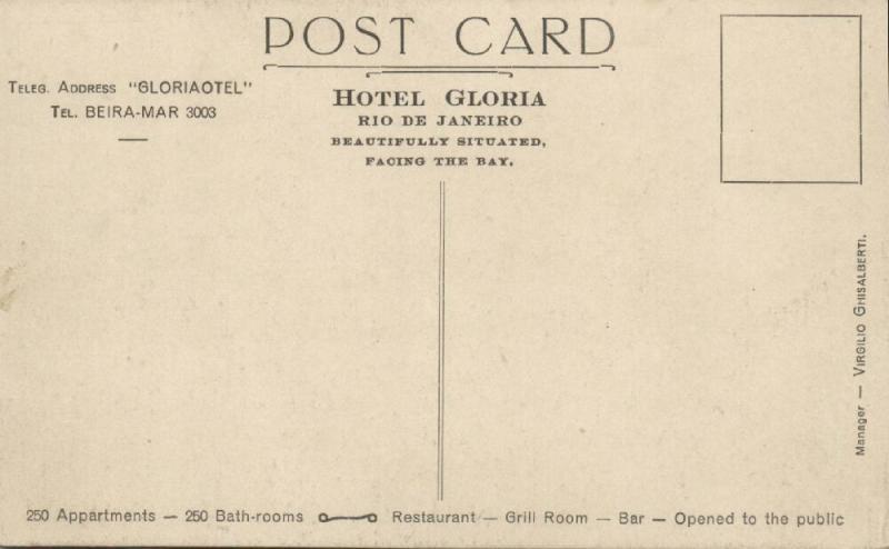 brazil, RIO DE JANEIRO, Hotel Gloria (1940s)