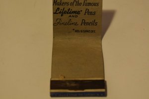 Use Sheaffer's Skrip Makes All Pens Write Better 20 Strike Matchbook Cover