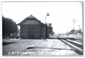 c1960's Crip La Porte City Iowa Vintage Train Depot Station RPPC Photo Postcard