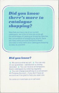 Sears Catalogue Shopping Advertising Promo Postcard F50