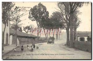 Postcard Old Automobile Circuit Route 4 before the roads near Clermont Ferrand