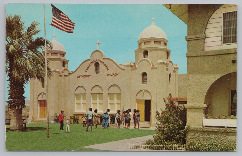 Yuma Arizona~Yuma Methodist Indian Mission~Indian Children Outside~1950s 