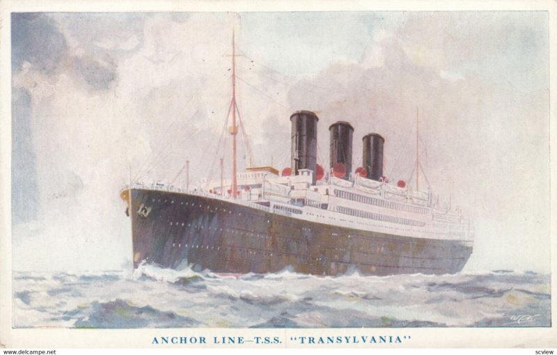 Ocean Liner , T.S.S. TRANSYLVANIA , Anchor Line , 1910s-30s