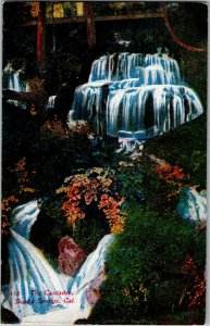 Waterfalls, The Cascades, Shasta Springs CA Vintage Postcard E79
