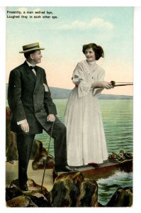 Fishing - Woman & Man Fishing & Flirting