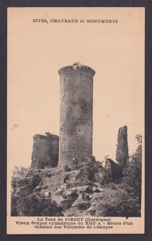 FRANCE, RPPC postcard, Piégut-Pluviers, The Tower