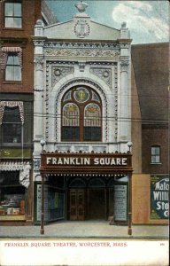 WORCESTER MA Franklin Square Theatre c1905 Postcard