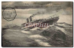 Postcard Old Ship Ship SS Paul Lecat Messageries Maritimes