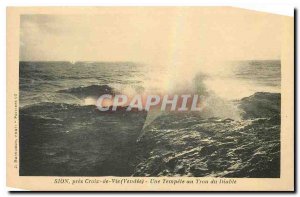 Old Postcard Zion near Croix de Vie Vendee a Storm at Devil's Hole