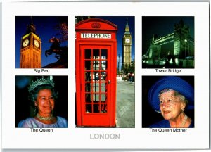 Sights of London Including HM Queen Elizabeth, Queen Mother Postcard E47