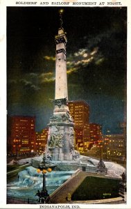 Indiana Indianapolis Soldiers and Sailors Monument At Night