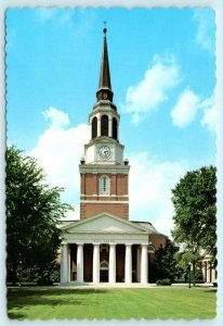 WINSTON SALEM, NC ~ Wait Chapel WAKE FOREST UNIVERSITY c1970s  4x6 Postcard*