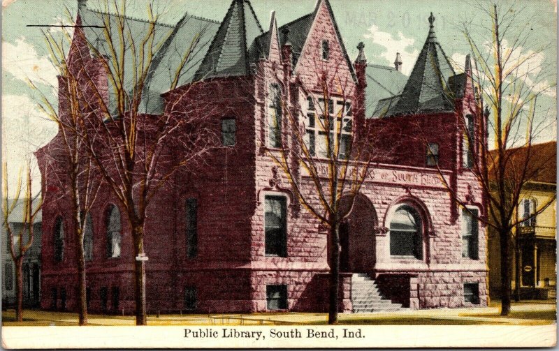 Postcard Public Library in South Bend, Indiana~146