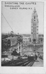 Postcard C-1905 New York Coney Island Shooting the Chutes Dreamland 22-13195