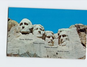 Postcard Mt. Rushmore National Memorial South Dakota USA