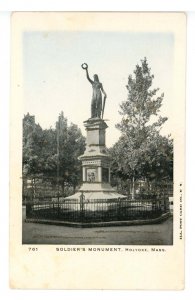 MA - Holyoke. Hampden Park, Soldiers' Monument   (glitter)