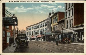 Bridgeport CT Main Street Scene c1920 Postcard