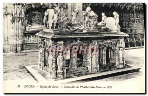 Old Postcard Bourg De Brou Church Mausoleum From Philibert Le Beau